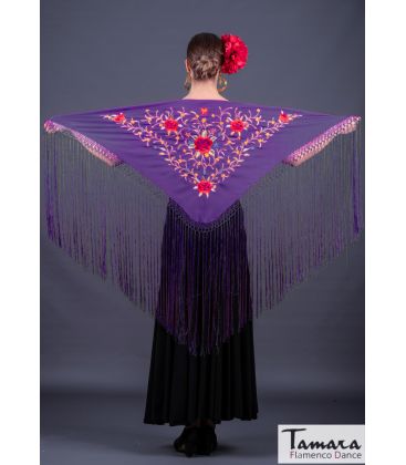 mantoncillo bordado flamenca en stock - - Mantoncillo Florencia - Bordado multicolor (En Stock)
