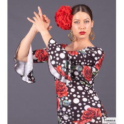 Maillot, body et haut de flamenco FEMME modèle T-shirt Rumba - Tricot élastique 