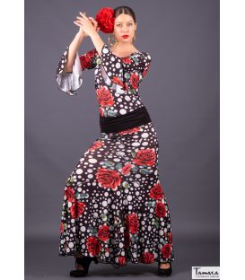 faldas flamencas mujer bajo pedido - - Cante - Punto Elastico (En stock) Rosa Lunar Grande