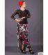 faldas flamencas mujer bajo pedido - - Cante - Punto Elastico (En stock) Floral cardenal