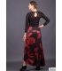faldas flamencas mujer bajo pedido - - Tablao - Punto elástico Claveles (En stock)