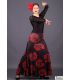 faldas flamencas mujer bajo pedido - - Tablao - Punto elástico Claveles (En stock)
