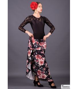 faldas flamencas mujer bajo pedido - - Cante - Punto Elastico (En stock) Floral Rosado