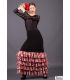 jupes flamenco femme en stock - Falda Flamenca TAMARA Flamenco - Zagala - Tricot élastique et crêpe (In Stock)