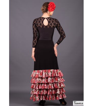 jupes de flamenco femme sur demande - Falda Flamenca TAMARA Flamenco - Zagala - Tricoté extensible et crêpe
