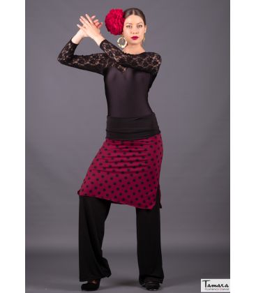 faldas flamencas mujer bajo pedido - Falda Flamenca DaveDans - Falda-Pantalon Niebla - Punto elástico