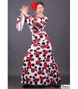 faldas flamencas mujer bajo pedido - - Tablao - Punto elástico Rosas (En stock)