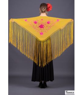 Florencia Shawl - Fuxia Embroidered (In Stock)