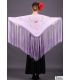 embroidered flamenco shawl in stock - - Florencia Shawl - Rose-Pink Embroidered (In Stock)