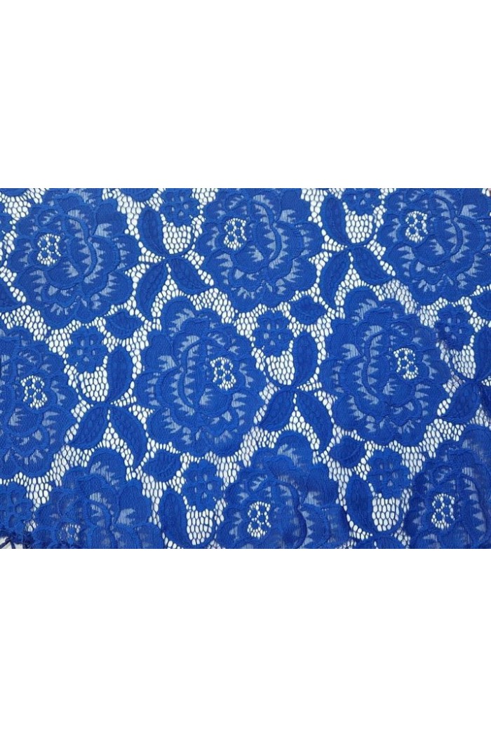 Mantoncillo feria liso/estampado/encaje modelo Mantoncillo Mujer - Encaje Añil (Indigo)