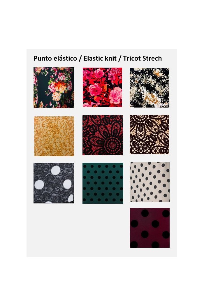 Jupes flamenco FEMME modèle Jupe flamenco Nogales Imprimée - Tricot élastique 