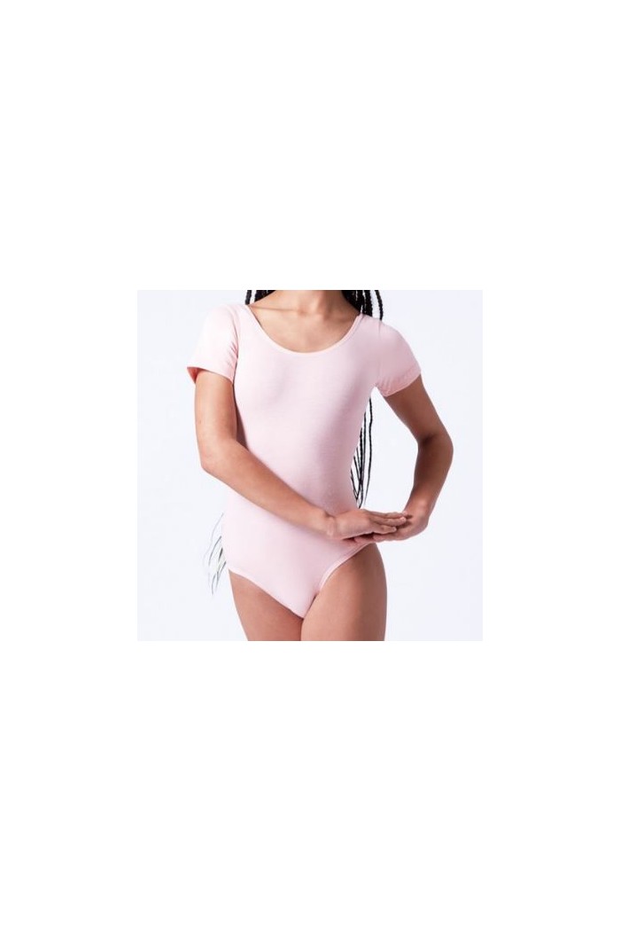 Ballet et danse Outlet modèle Body coton manches courtes fille Rose