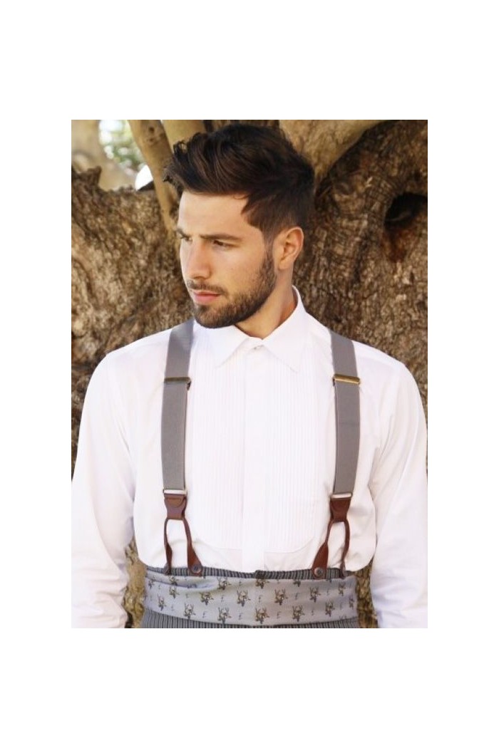  Braces - Adult model Braces Adult - Plain Adult Bullfighter Grey