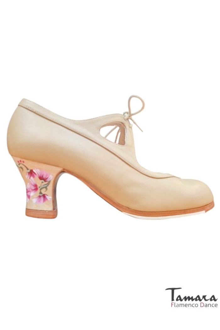 Chaussures professionnelles de flamenco modèle Chaussures de flamenco Candor Camel