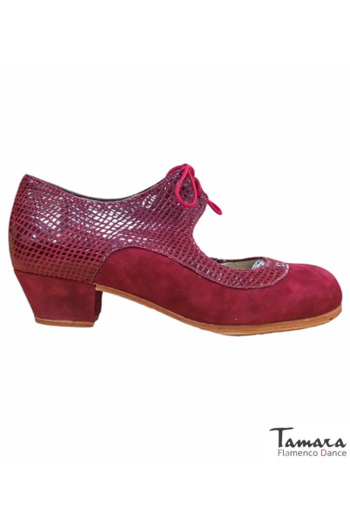 Tamara Flamenco shoes - Professionals model Flamenco shoes Cabales Bordeaux