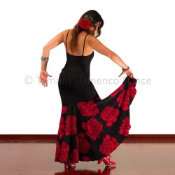 Jupes flamenco FEMME modèle Jupe flamenco Granada - Tricto et Koshivo Roses 