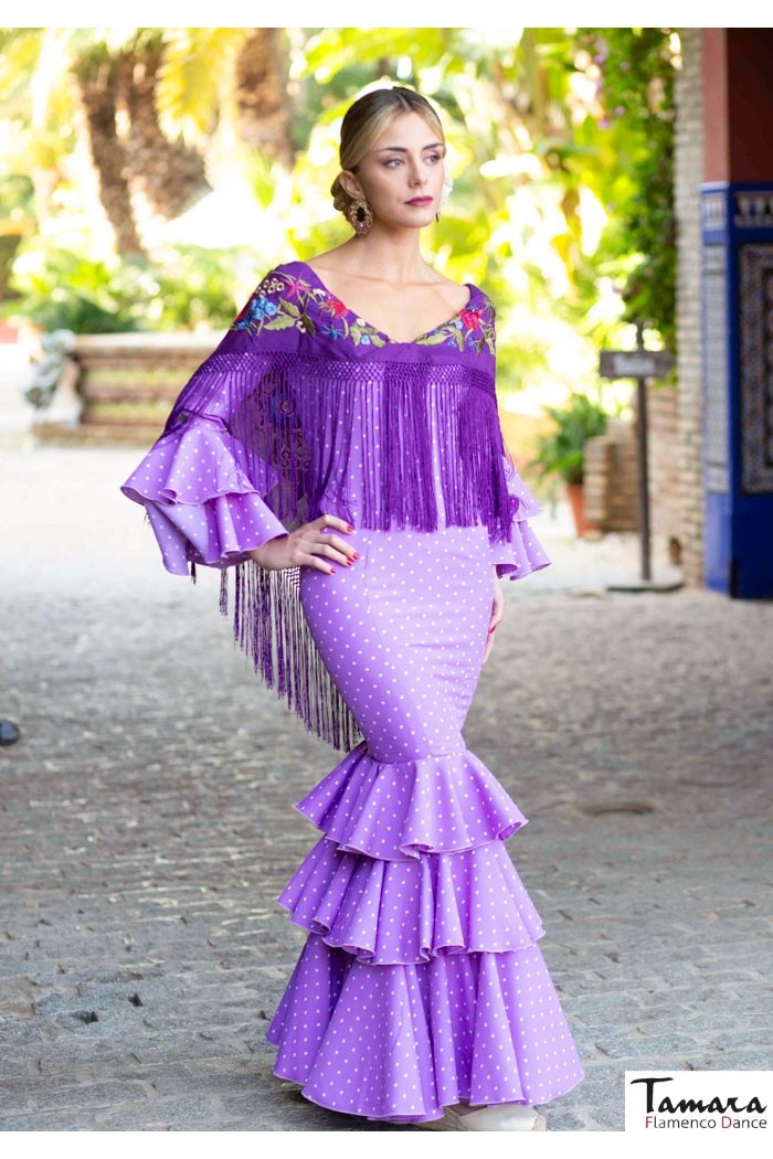 Roal Flamenco dresses | The best Spanish selection model Flamenco dress Saeta Mauve 