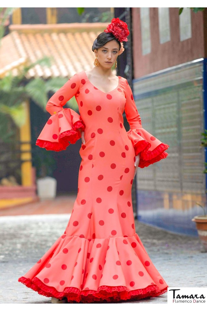Roal Flamenco dresses | The best Spanish selection model Flamenco dress Salome Coral 