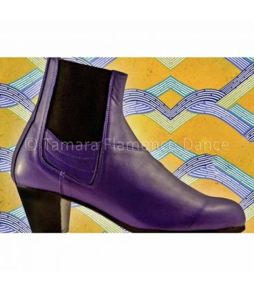 zapatos de flamenco profesionales en stock - Begoña Cervera - Boto II piel morada