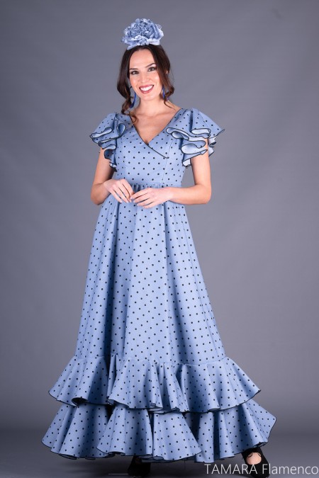 Robes flamenco Aires de Feria modèle Robe de flamenco Valme A pois