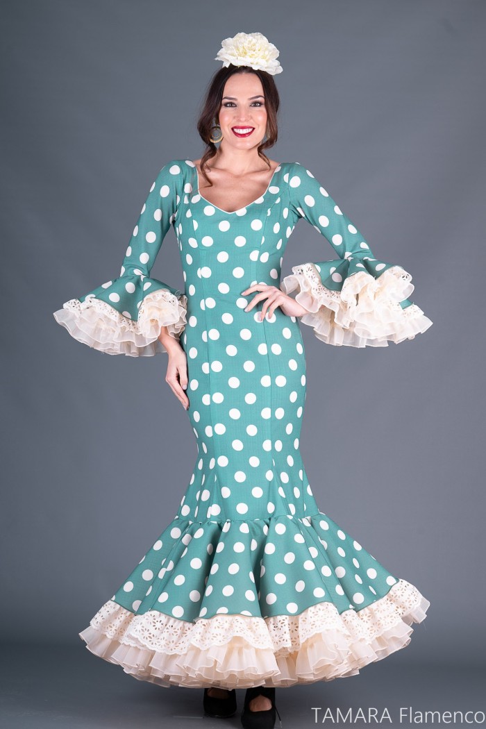 Aires de Feria Flamenco dresses | The best Spanish selection model Flamenco dress Jaleo Polka dots 