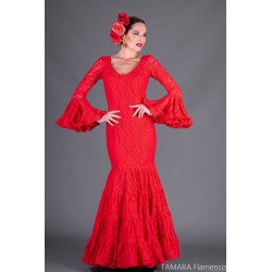 Robes flamenco Roal modèle Robe de flamenco Garlochi dentelle rouge 