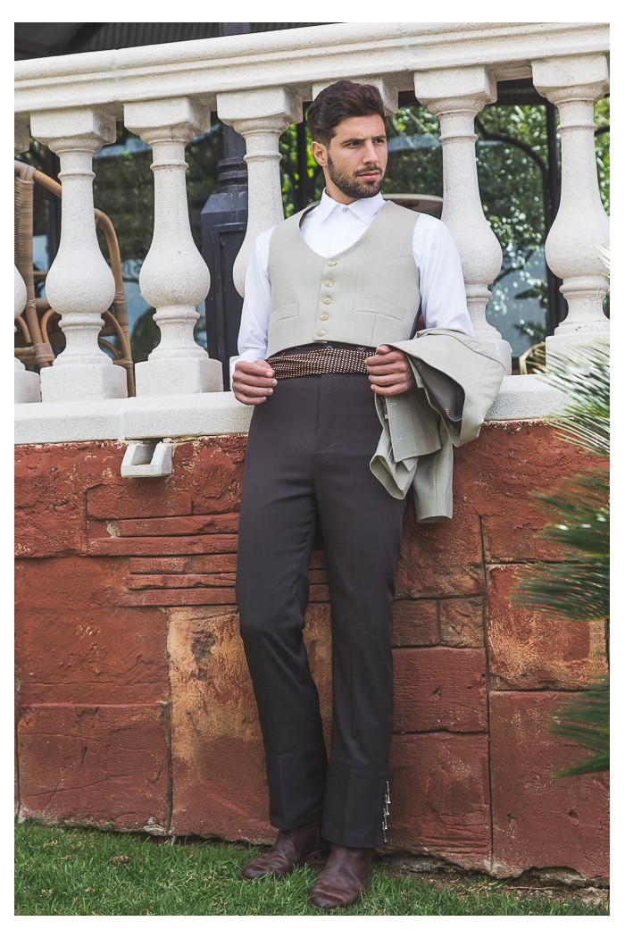 Trajes corto Andaluz - EN STOCK modelo Chaleco campero y venenciador Negro