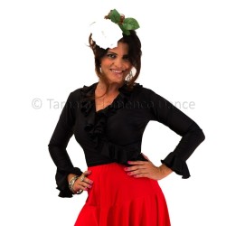 Body/Camiseta flamenca MUJER modelo Chupita Poderio - Lycra Negro