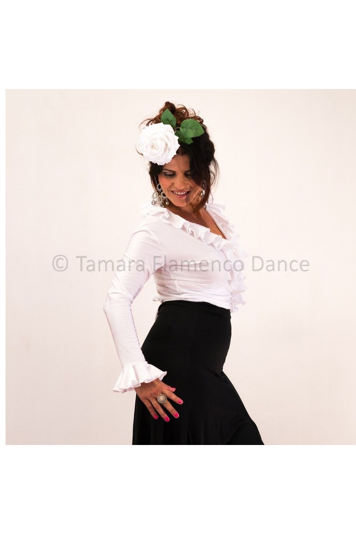 Body/Camiseta flamenca MUJER modelo Chupita Poderio - Lycra Rojo