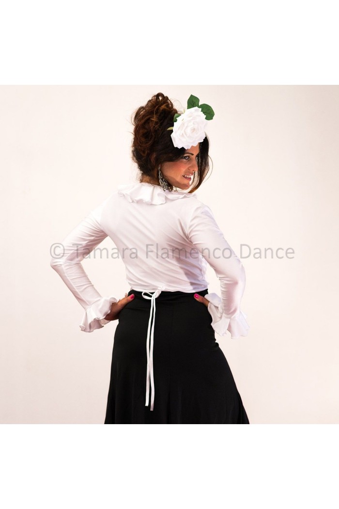  Body/Camiseta flamenca MUJER model Poderio Chupita - Lycra Black