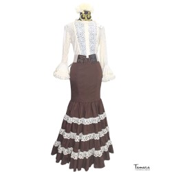 Jupes Flamenco et Rocieras modèle Jupe flamenco andalouse Albahaca 