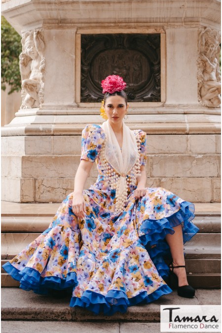 Aires de Feria Flamenco dresses | The best Spanish selection model Flamenco dress Valme Flowers 