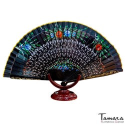 Abanicos y Pericones modelo Abanico español pintado (23 cm) - Diseño 9 Rojo