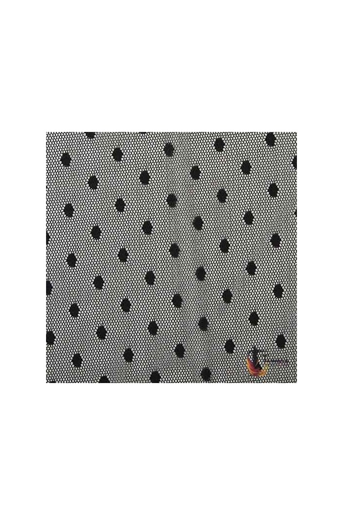 Mantoncillo feria liso/estampado/encaje modelo Mantoncillo niña - Plumeti (75-80 cm) Negro