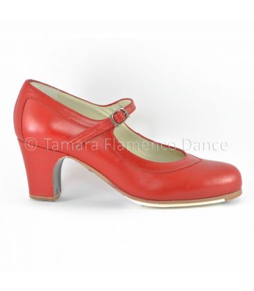 zapatos de flamenco profesionales personalizables - Begoña Cervera - Salon Correa piel rojo