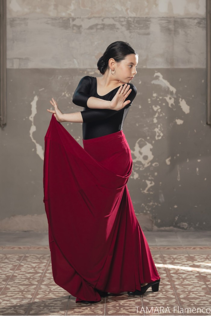 Jupes de flamenco pour enfant modèle Jupe flamenco Jupe Manilva Enfant- Tricot élastique 