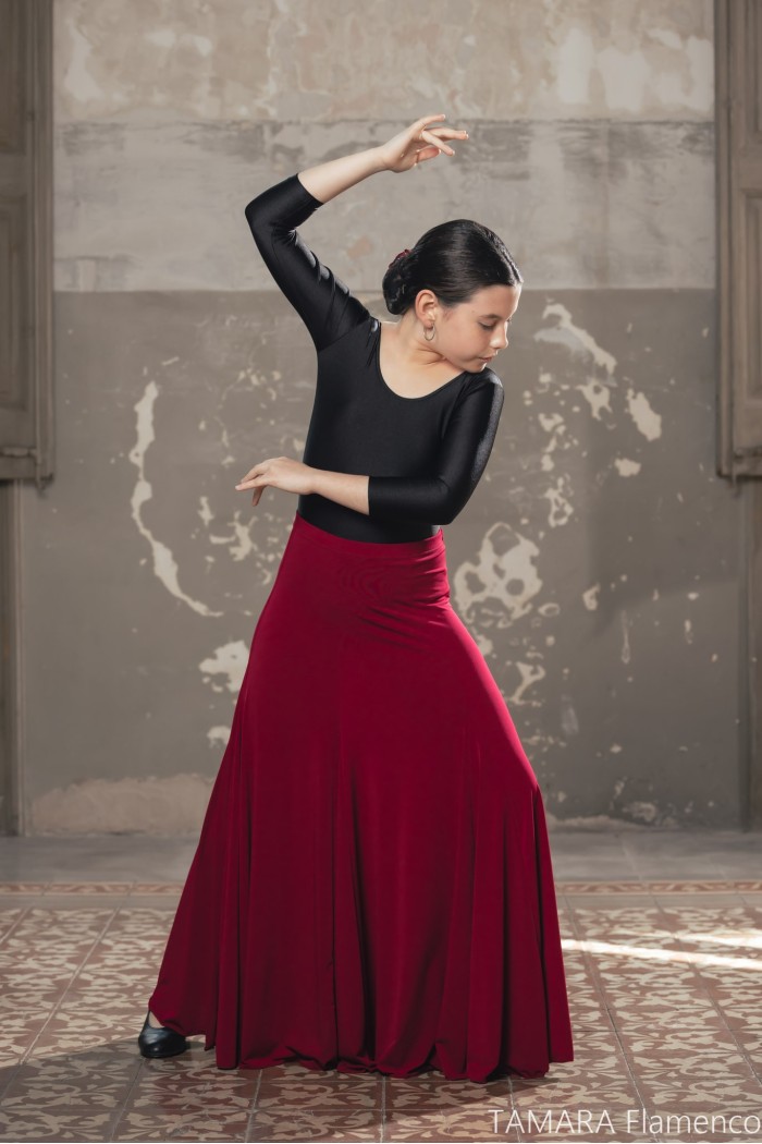 Jupes de flamenco pour enfant modèle Jupe flamenco Jupe Manilva Enfant- Tricot élastique 