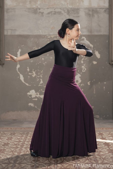 Jupes de flamenco pour enfant modèle Jupe flamenco Cala avec ceinture Enfant - Tricot élastique