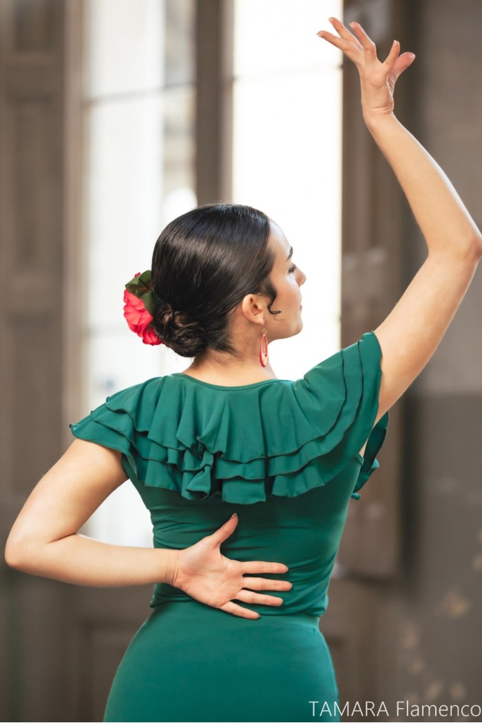  Body/Camiseta flamenca MUJER model Caña T-shirt - Elastic knit Black