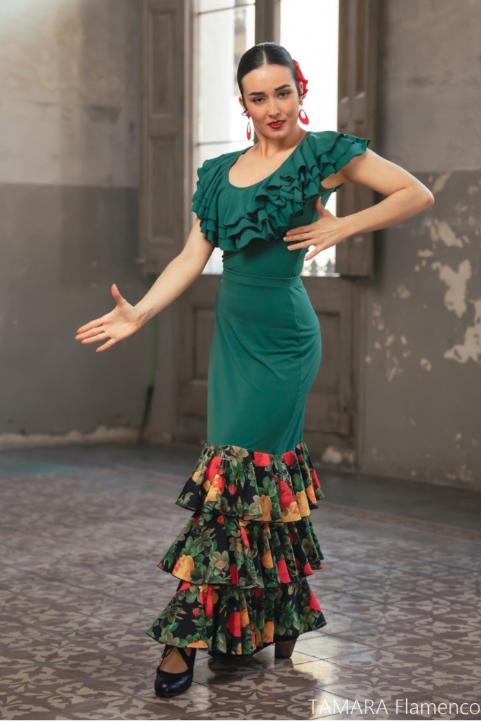 Faldas flamencas MUJER modelo Falda flamenco Aureola - Punto elástico y crep 