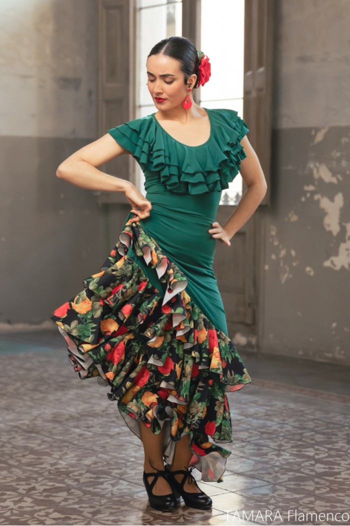 Faldas flamencas MUJER modelo Falda flamenco Aureola - Punto elástico y crep 