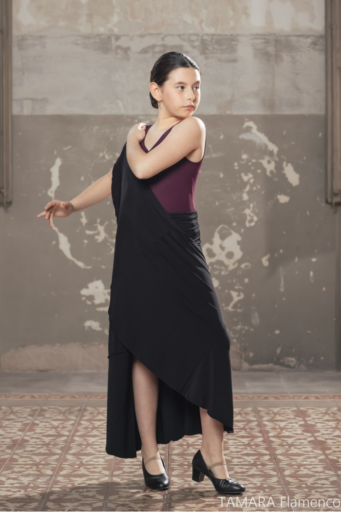 Jupes de flamenco pour enfant modèle Jupe flamenco Jupe Mirella Enfant- Tricot élastique 