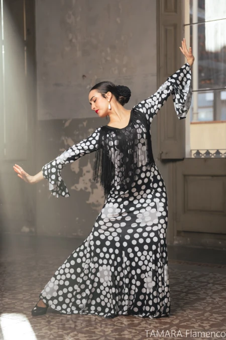 Alicia Dress - Elastic point Printed | Tamara Flamenco