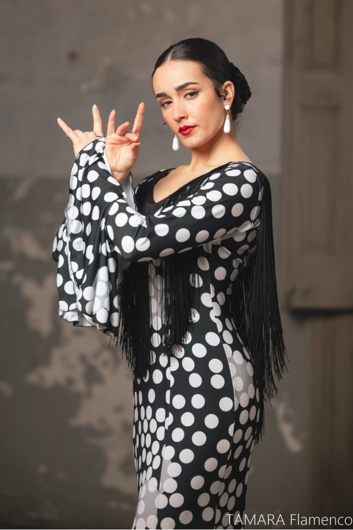 Vestidos flamencos MUJER modelo Vestido Alosno - Punto elástico Estampado Estampado floral colorido