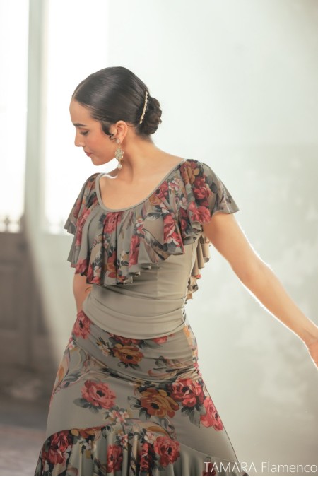  Body/Camiseta flamenca MUJER model Benet flamenco t-shirt - Elastic knit Colourful floral print