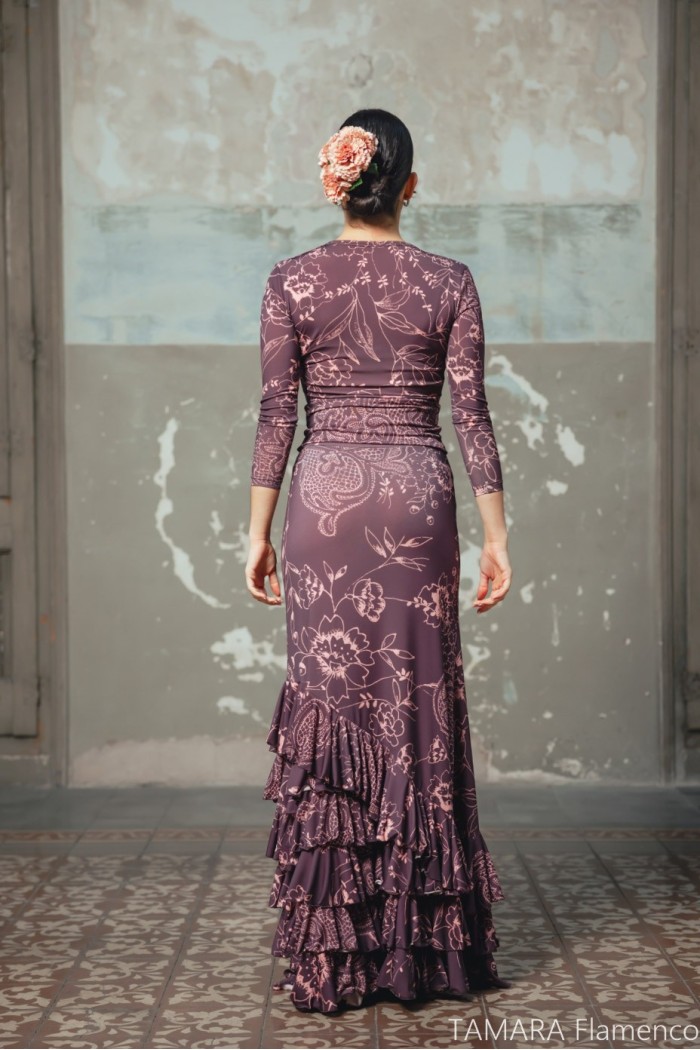  Body/Camiseta flamenca MUJER model Bea body - Elastic knit Colourful floral print