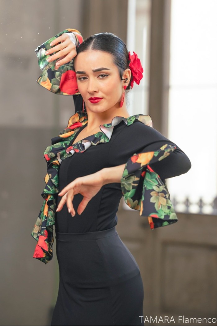 Body/Camiseta flamenca MUJER model Lola Top Floral - Viscose and crep Body/Camiseta flamenca MUJER model Lola Top Floral - Viscose and crep