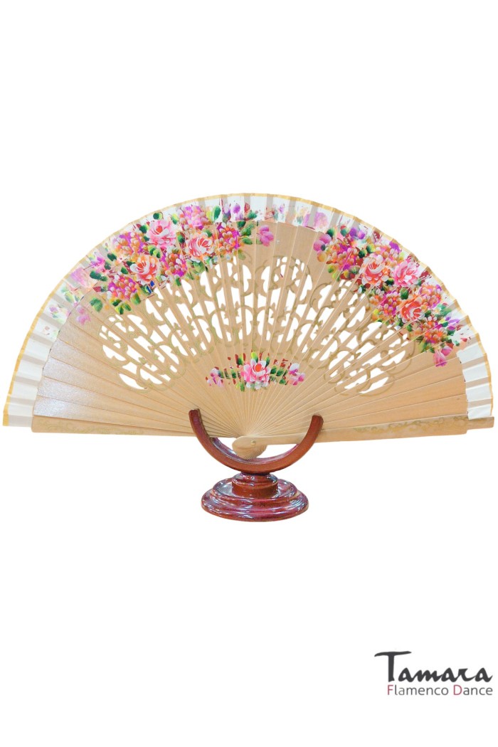  Spanish fans model Painted Spanish fan (23 cm) - Design 1 Black