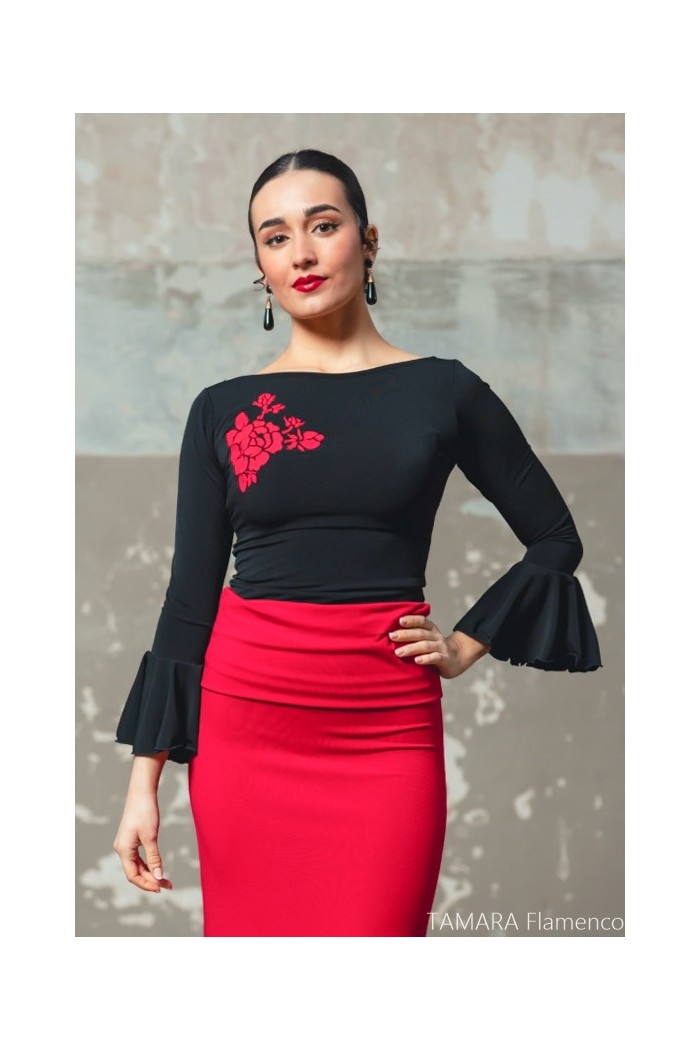  Body/Camiseta flamenca MUJER model Boucher T-shirt - Elastic knit Black