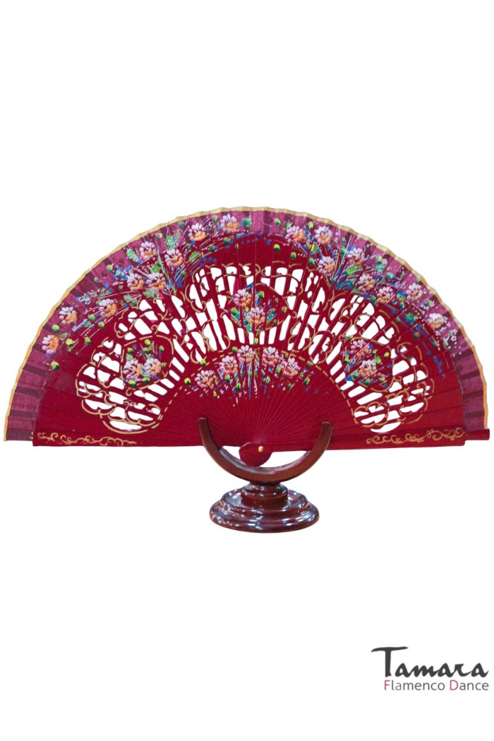  Spanish fans model Painted Spanish fan (23 cm) - Design 4 Off white